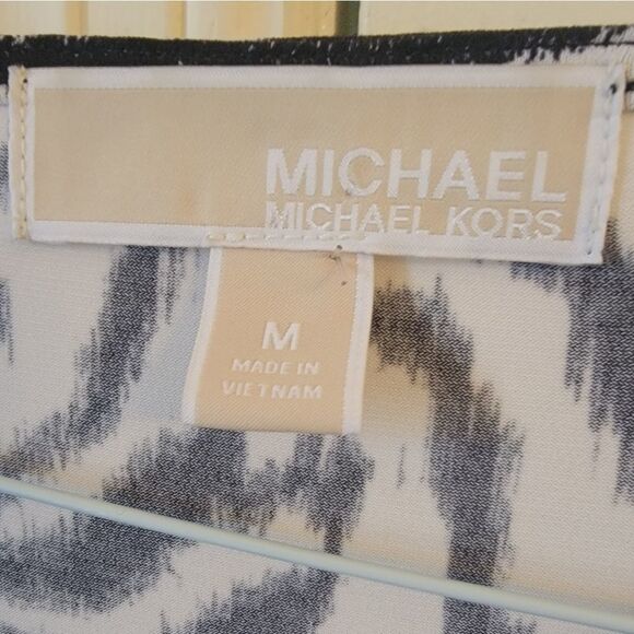 Michael Kors Zebra Print Shirt Size Medium - Picture 3 of 4